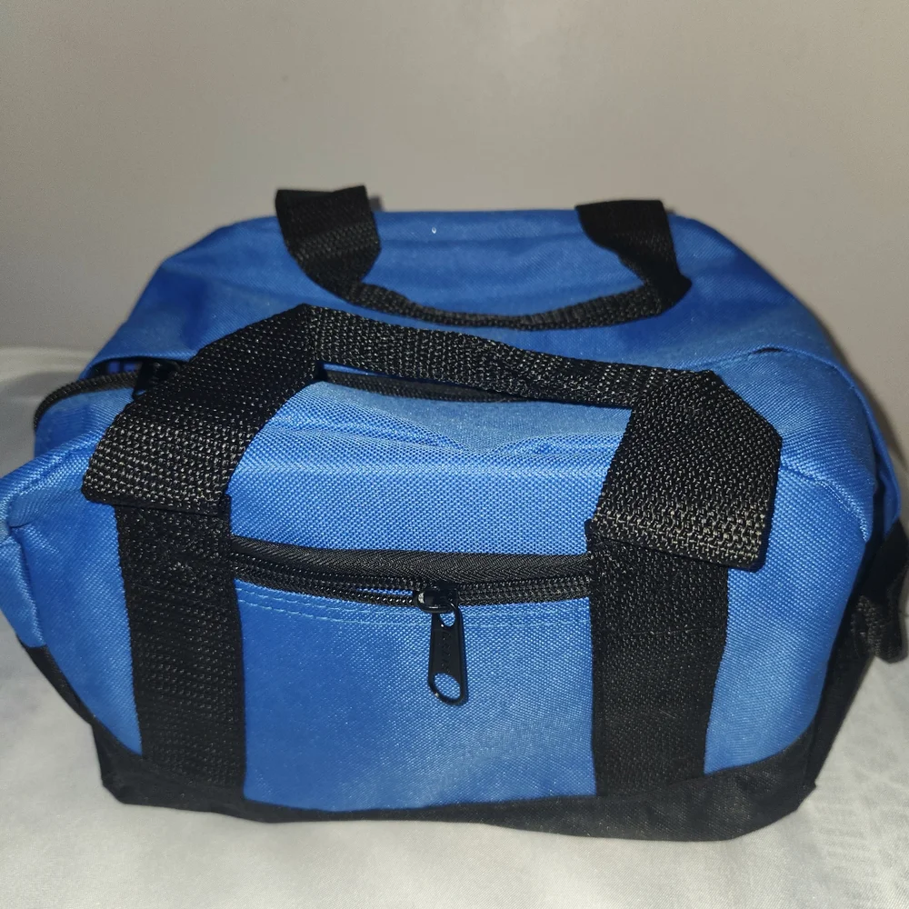 Blue and Black Men's Bag
